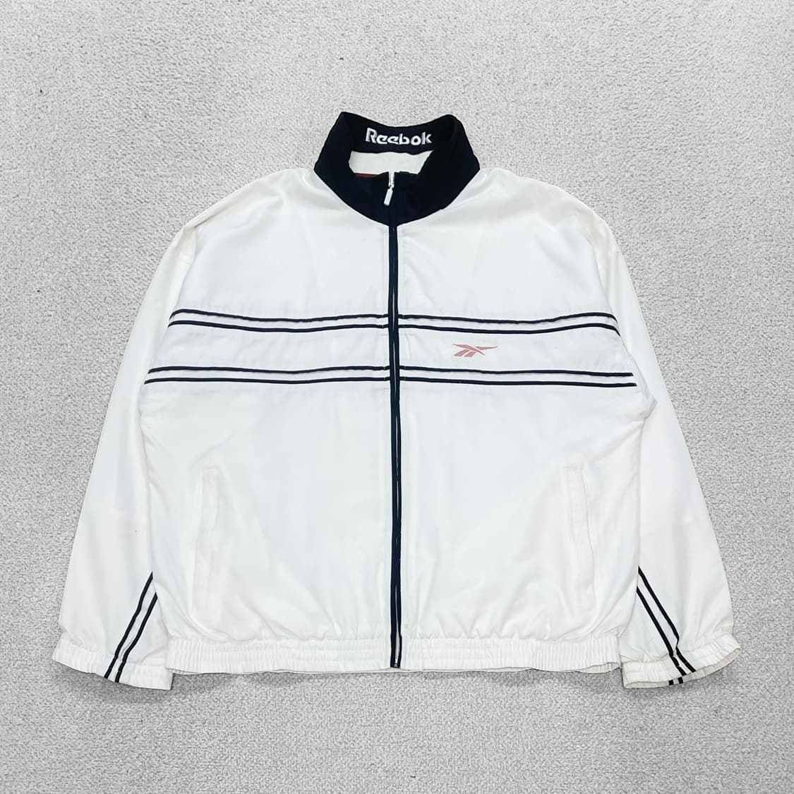 리복 Reebok 올드스쿨 빅 로고 바람막이 자켓 화이트 상품이미지1