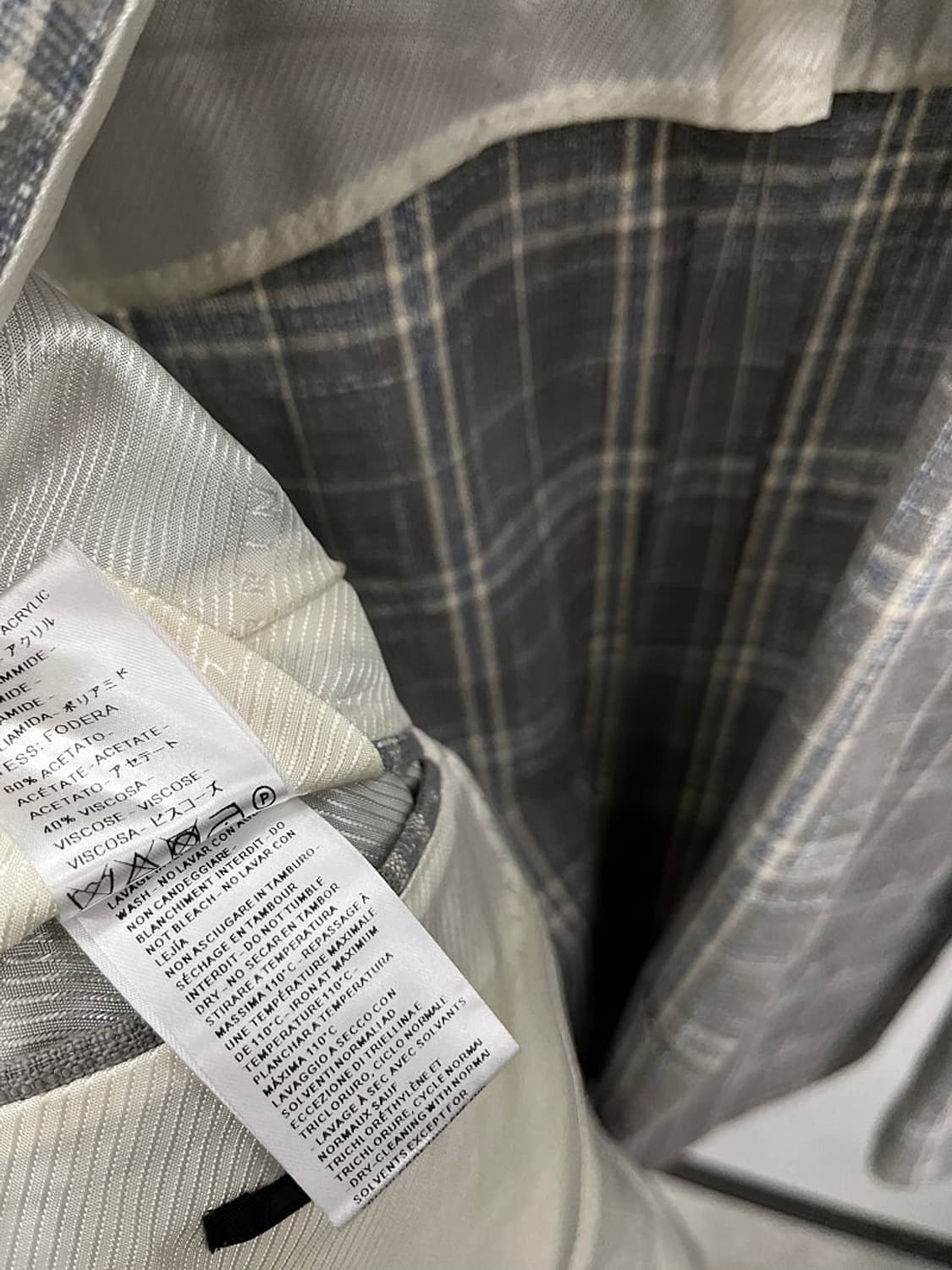 95) 가자리니 그레이 체크자켓  상품이미지8