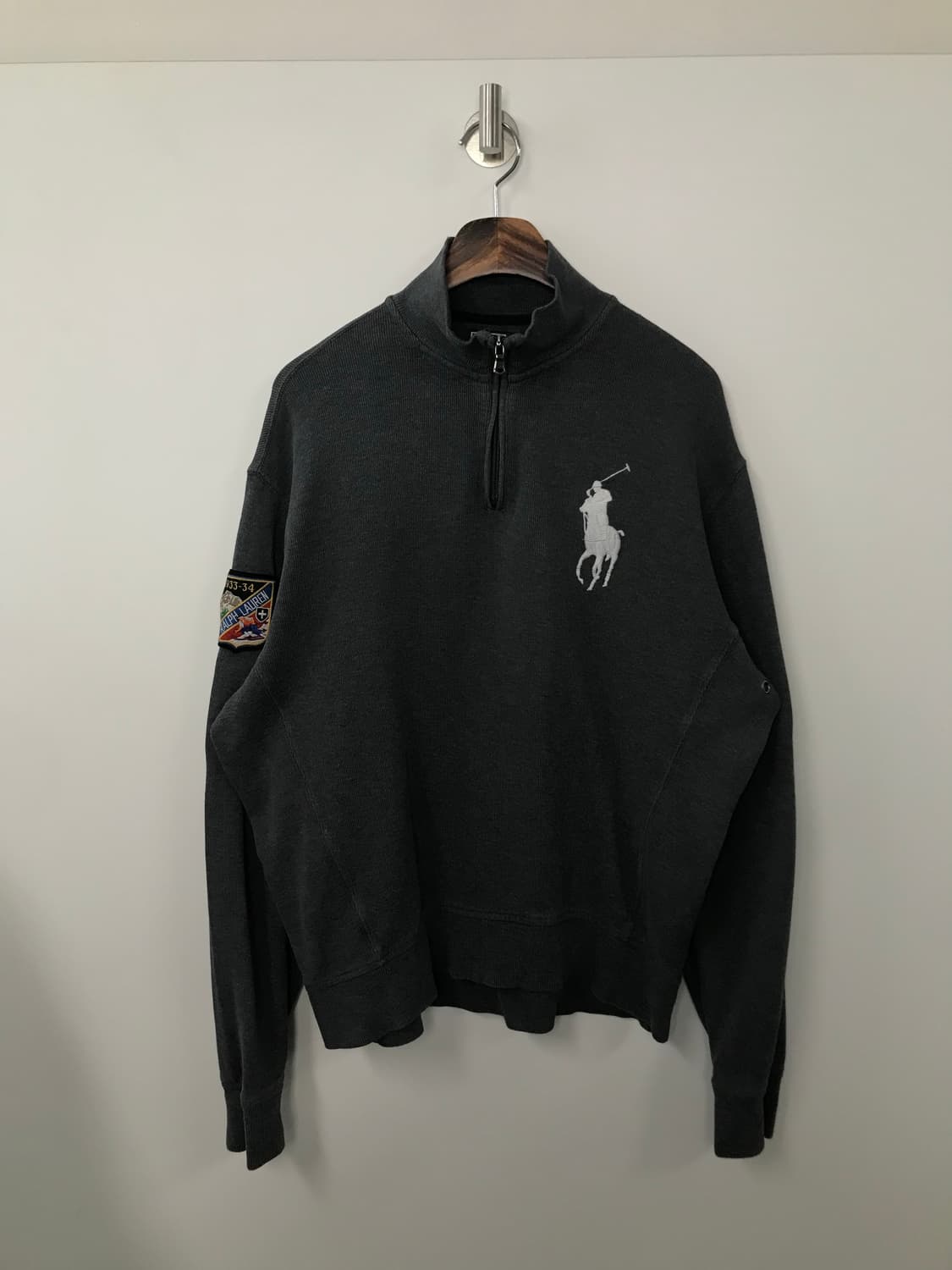 폴로 랄프로렌 빅포니 그레이 반집업 니트 상품이미지2