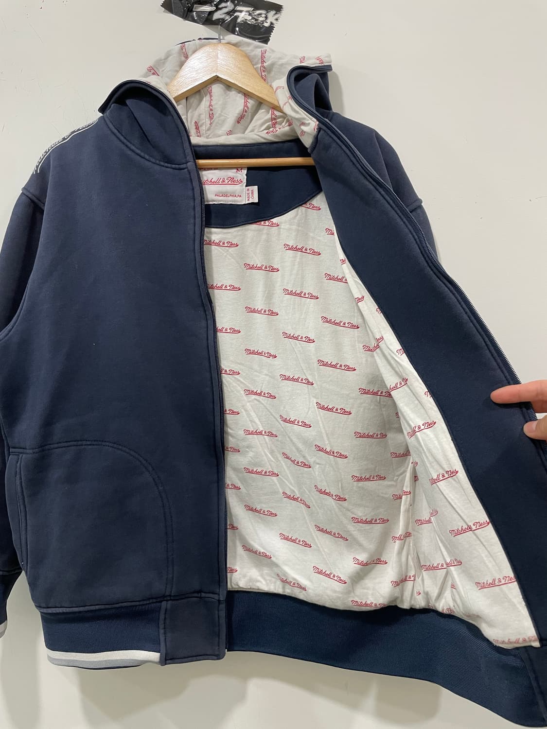 Mitchell & Ness 뉴욕 양키스 빅로고 풀 후드집업 상품이미지8