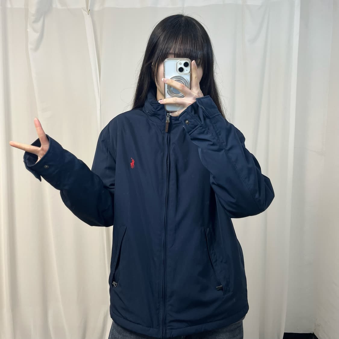 Polo Ralph Lauren navy nylon blouson 상품이미지2