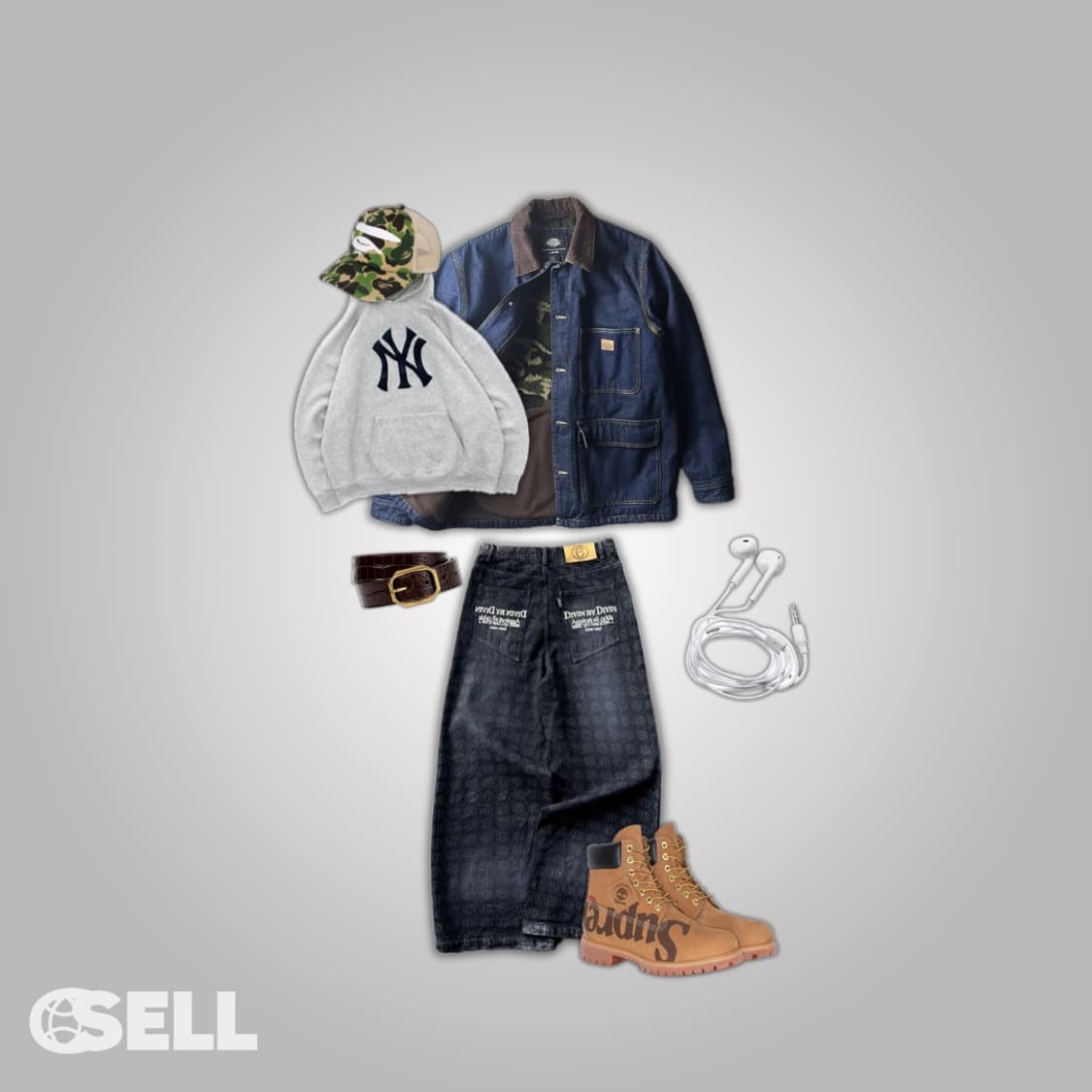 베이프 카모 메쉬 캡 그린 상품이미지4