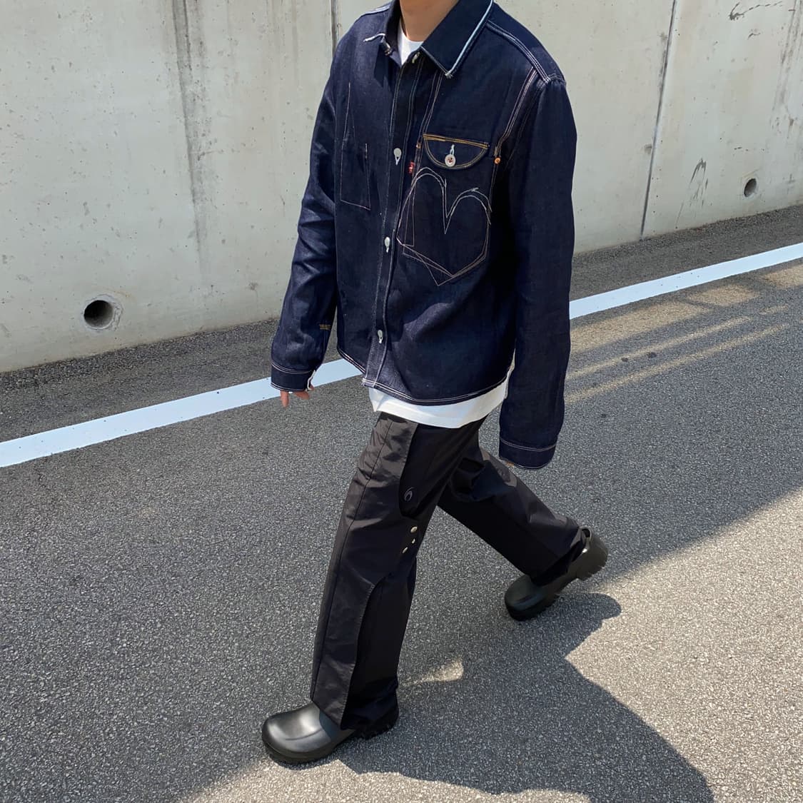 블렌디드노이즈 스냅 팬츠 상품이미지1