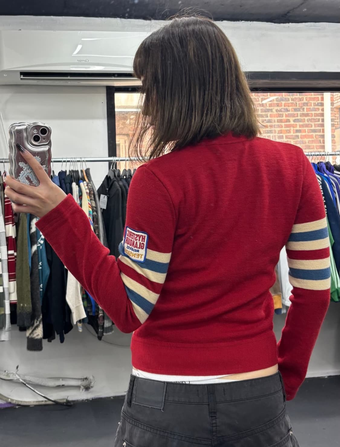 히스테릭 글래머 넥버튼 니트집업 상품이미지3