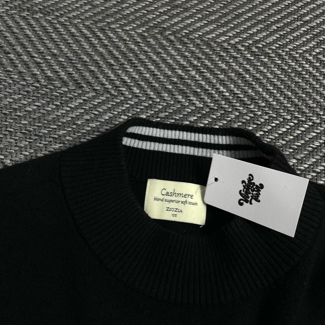 지오지아 캐시미어 블랙 미니멀 폴라 니트o 4313 상품이미지5