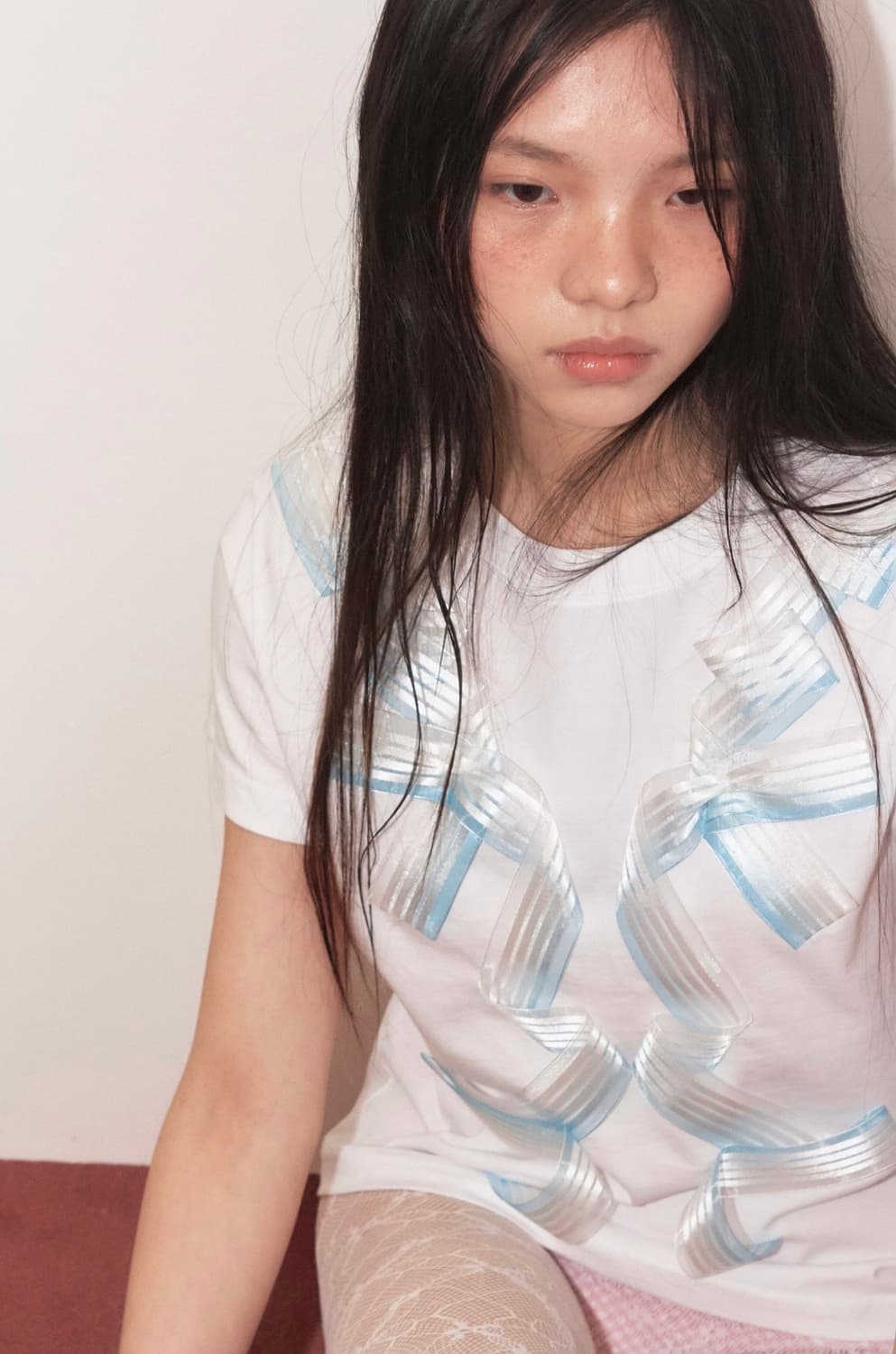 영마일웨어_ribbon t-shirt_clear blue 상품이미지3