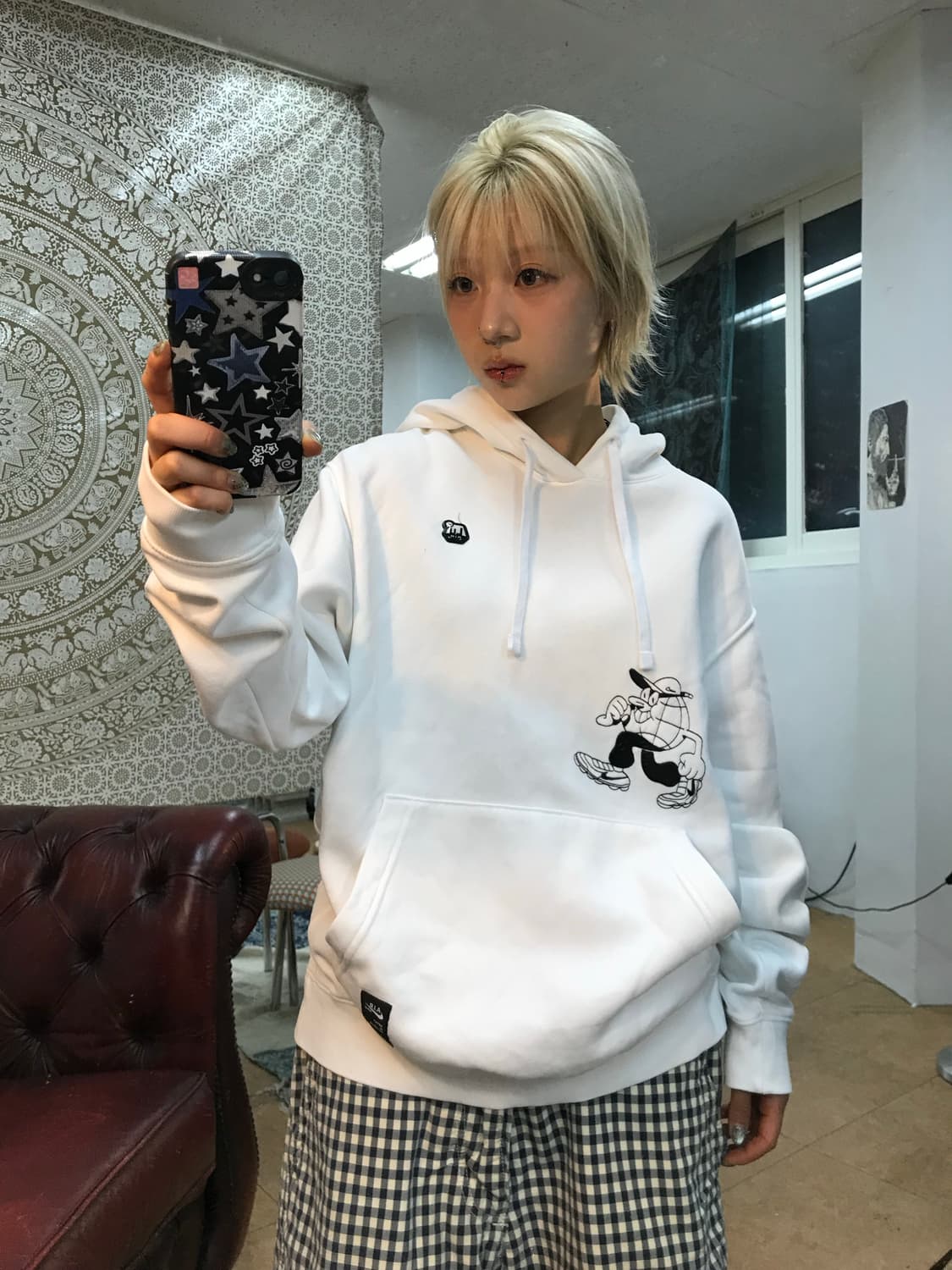나이키에어 프린팅 기모 후드티 상품이미지1