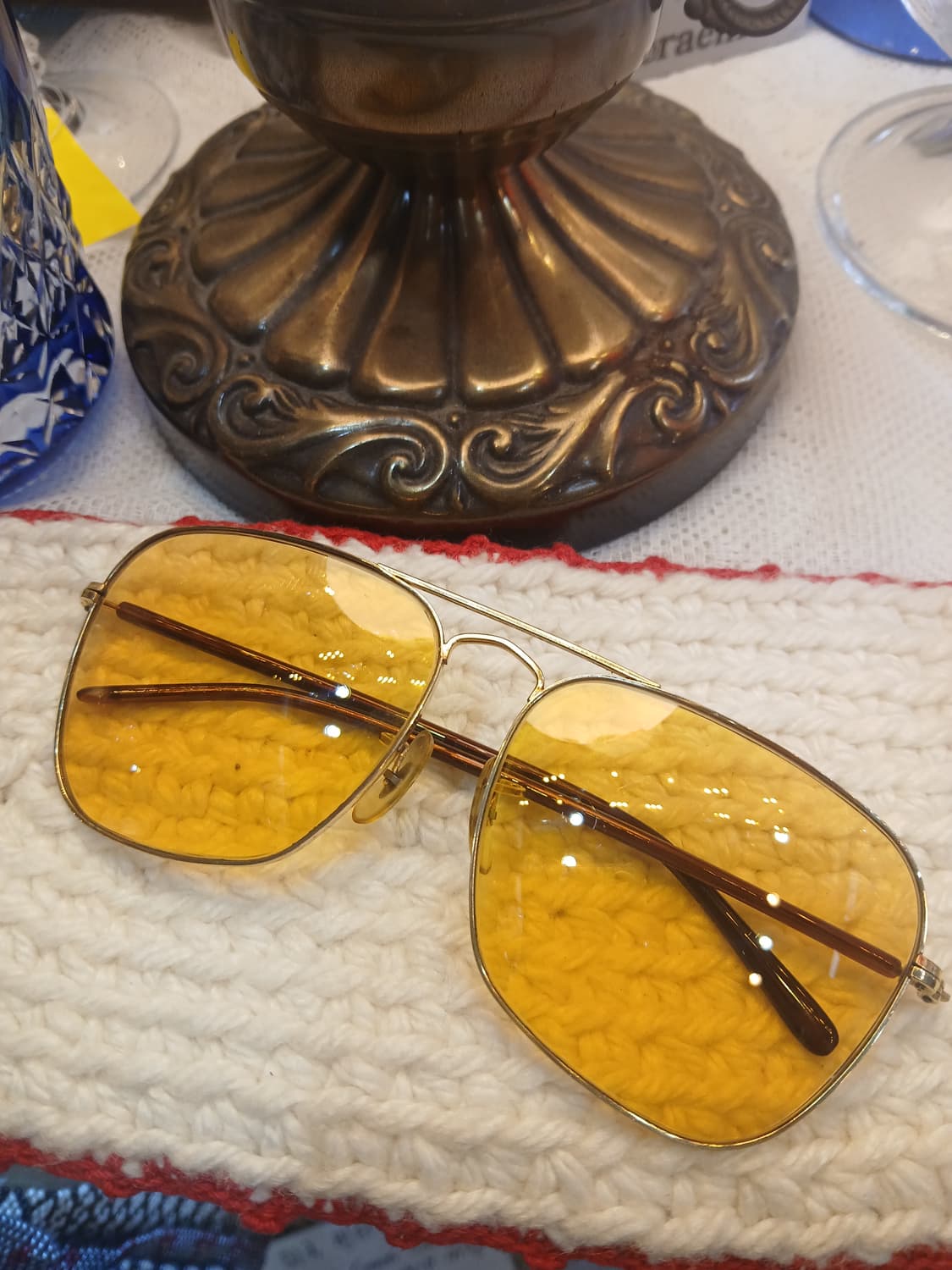 빈티지 바슈롬 레이밴 B&L RAY-BAN USA 옐로우 보잉 선글라스 상품이미지1