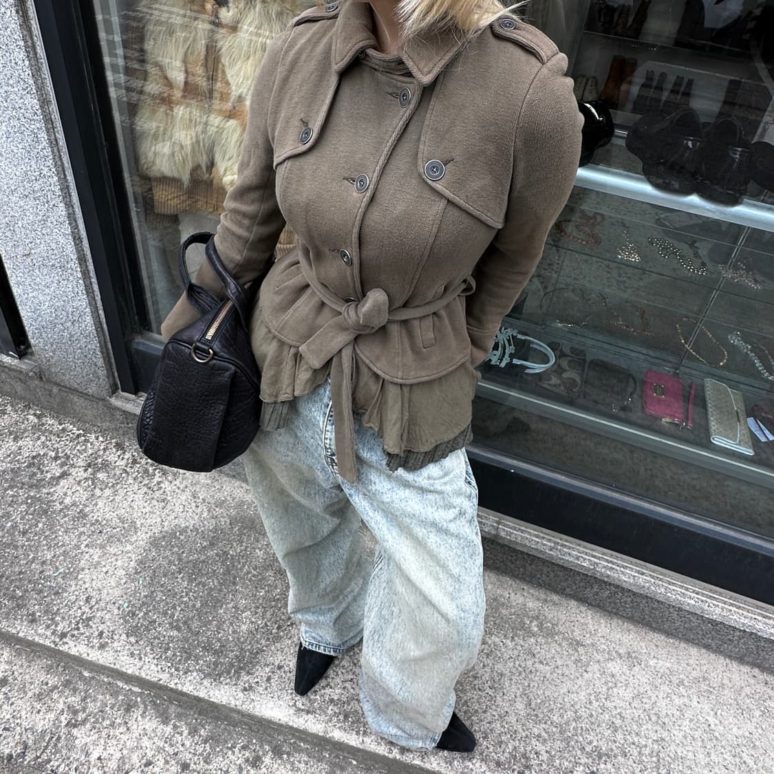 00s 프리피플 버튼다운 벨트 밀리터리 자켓 상품이미지5