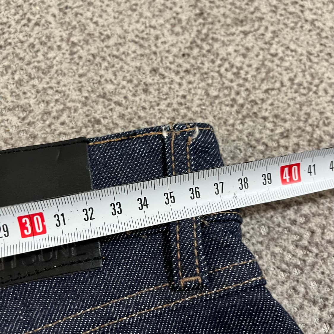 메종키츠네 크롭 스트레이트 인디고 데님팬츠 상품이미지7