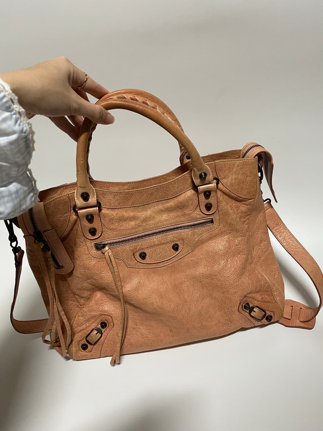 발렌시아가 시티 토트백 핑크 상품이미지1