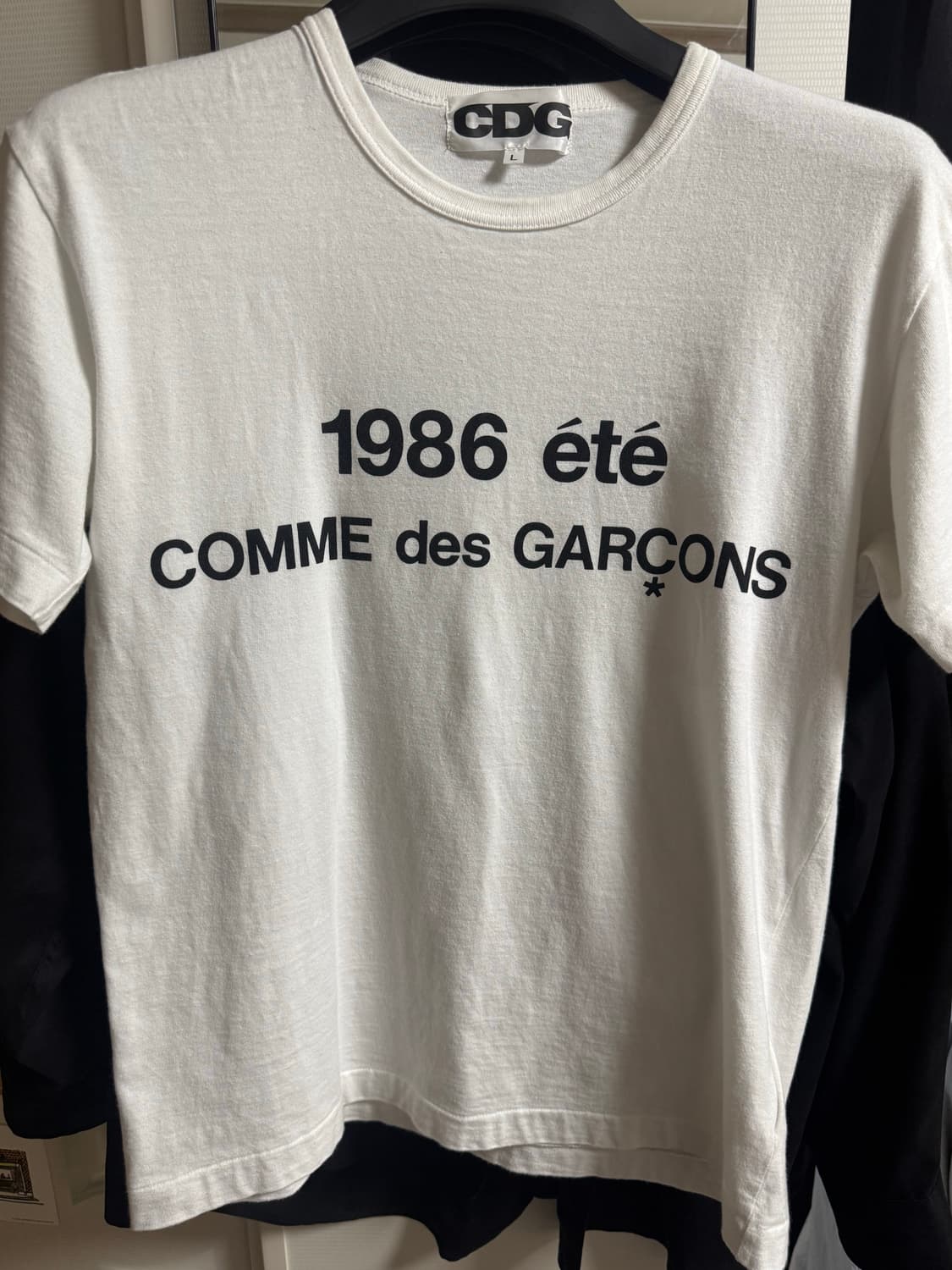 꼼데가르송 1986 반팔 화이트 L 상품이미지1