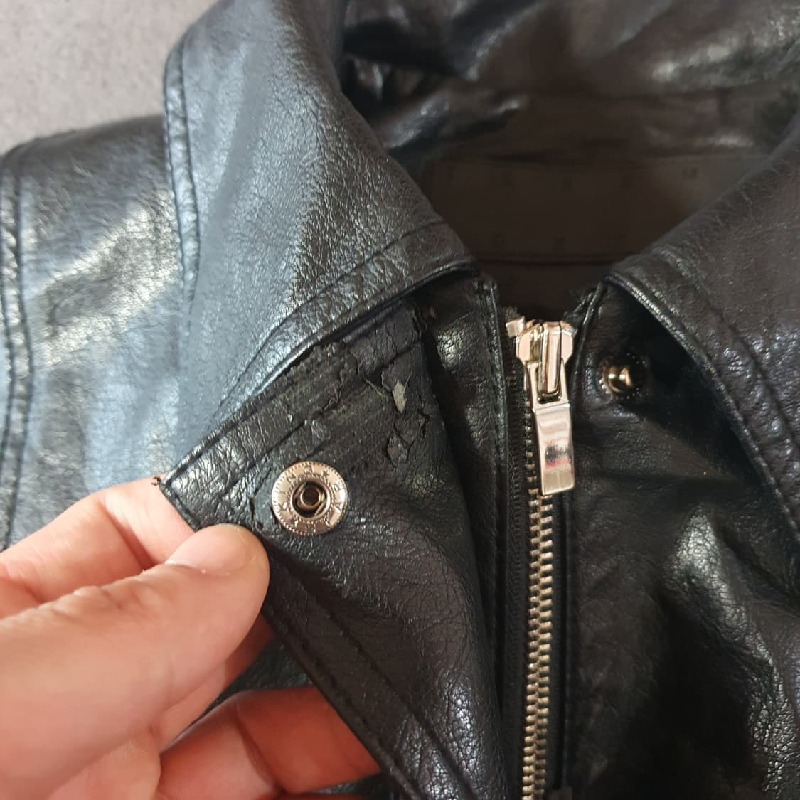 트리밍버드 레더 블루종 자켓 상품이미지5