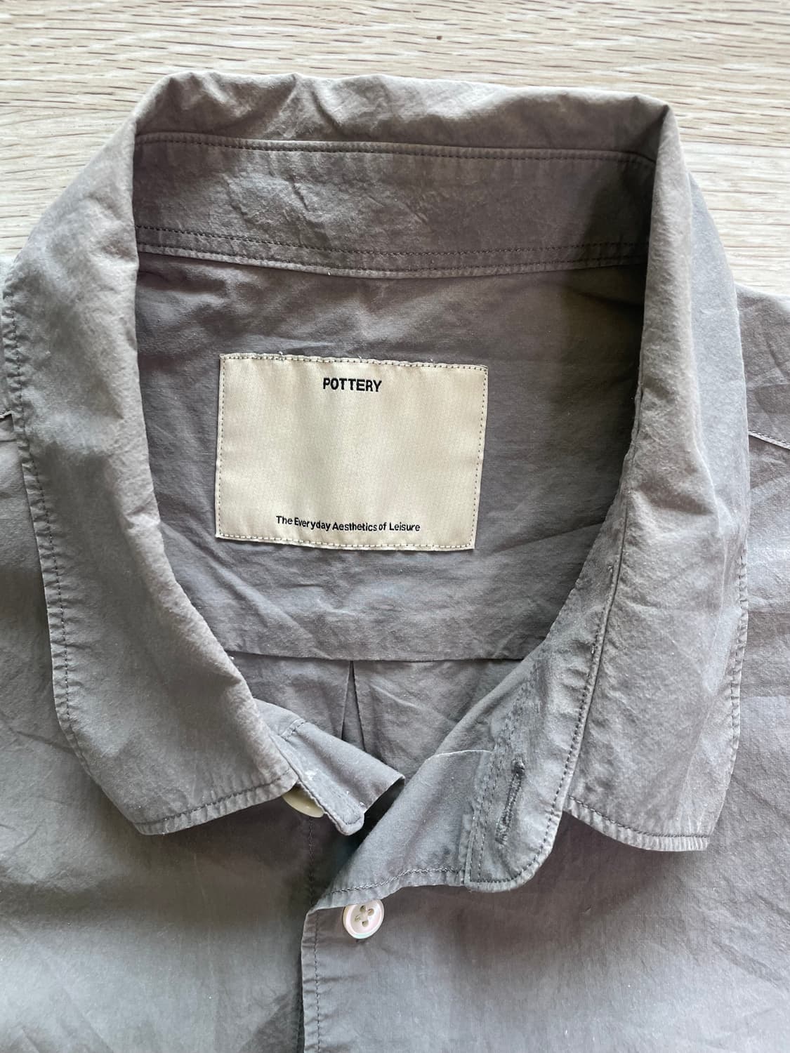 상태 최상) POTTERY 포터리 그레이 반팔 셔츠 상품이미지2