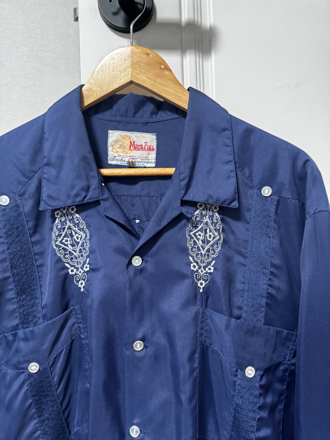 빈티지 쿠반 구아바베라 네이비 셔츠 자켓 105 비즈빔 네펜데스 니들즈 상품이미지3