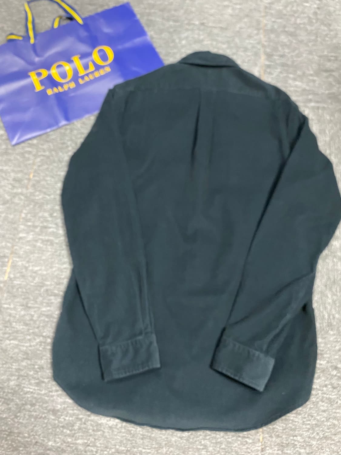 급처! 최신형 QR택 폴로 코듀로이 셔츠 딥그린 컬러 입니다 상품이미지8