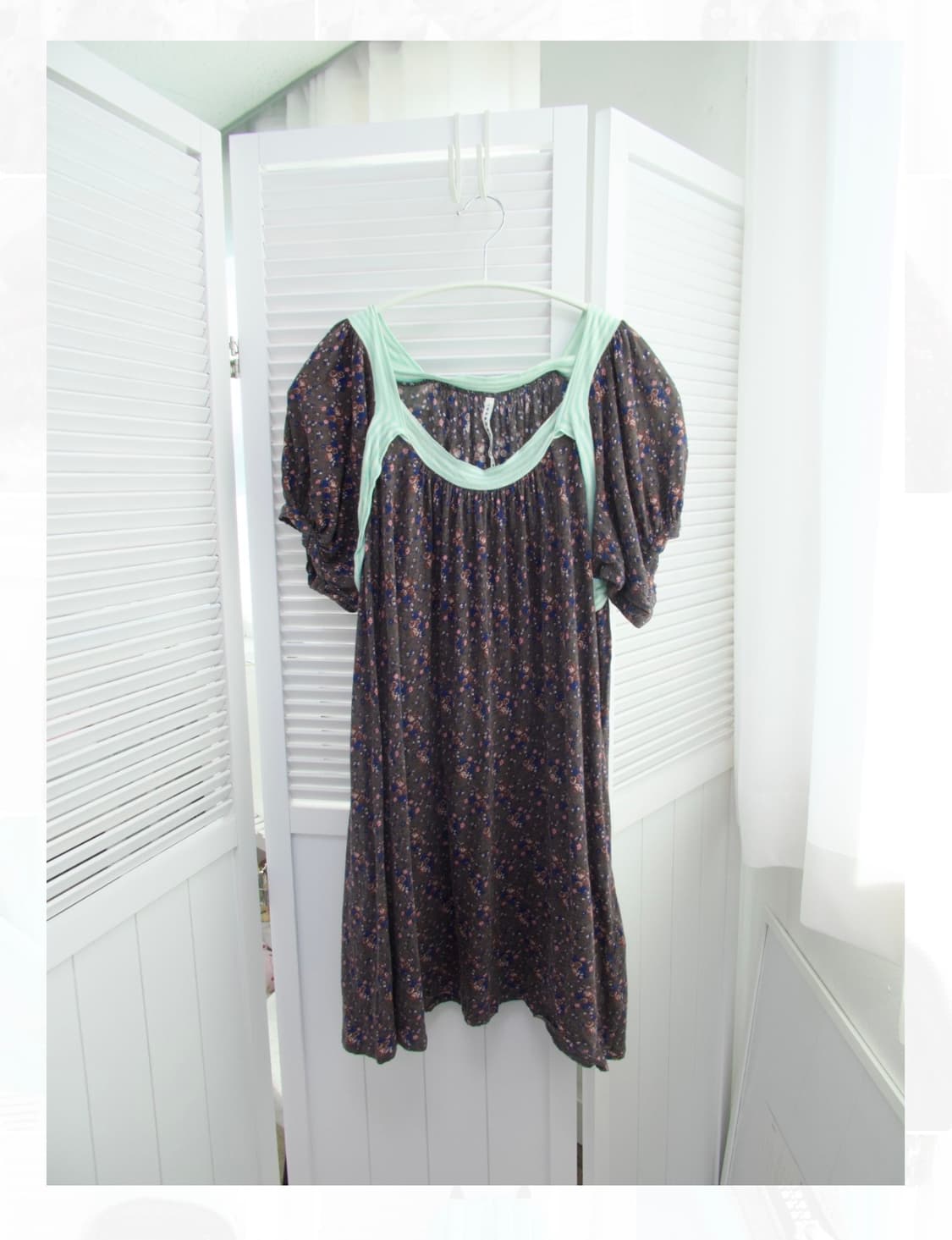 수나오 쿠와하라 민트플로랄 튜닉 상품이미지1