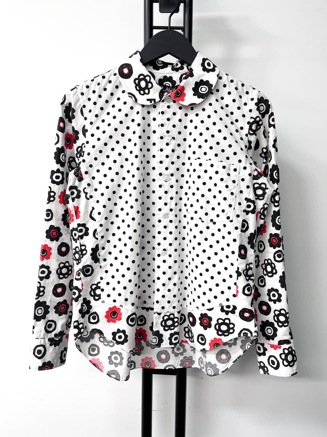 블랙 꼼데가르송 Ad.2013 도트 플로럴 셔츠 상품이미지1