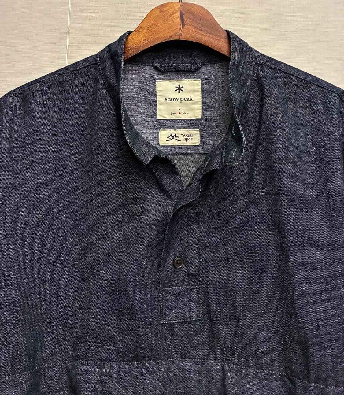 (L~XL)JPN 스노우피크 타키비 유틸리티 풀오버 데님셔츠 샴브레이 상품이미지3