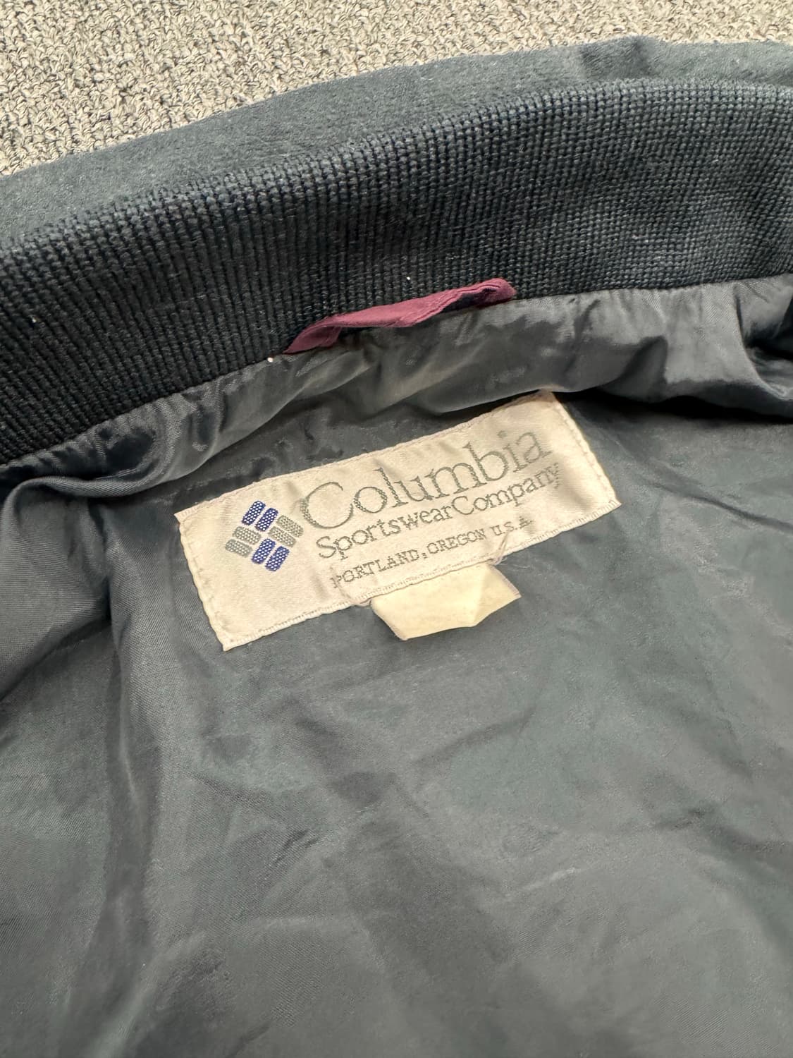 콜롬비아 빈티지 올드스쿨 버건디 투웨이 바람막이 상품이미지5