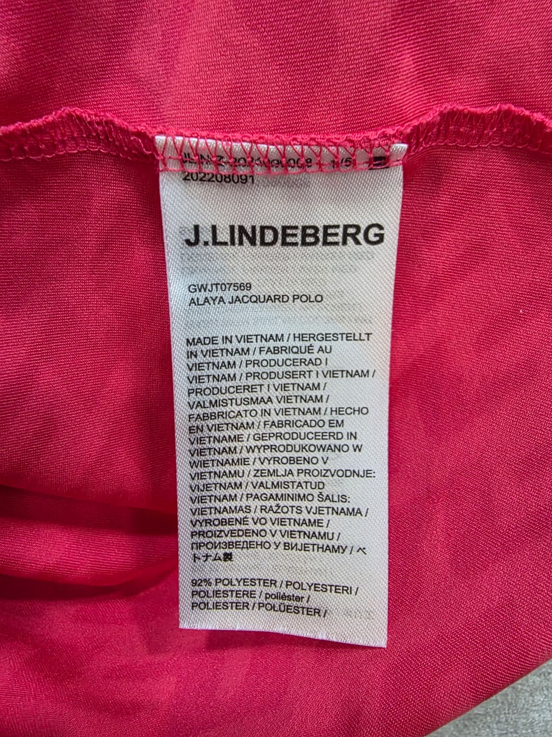 제이린드버그 패턴 기능성 카라티 J.LINDEBERG 상품이미지6