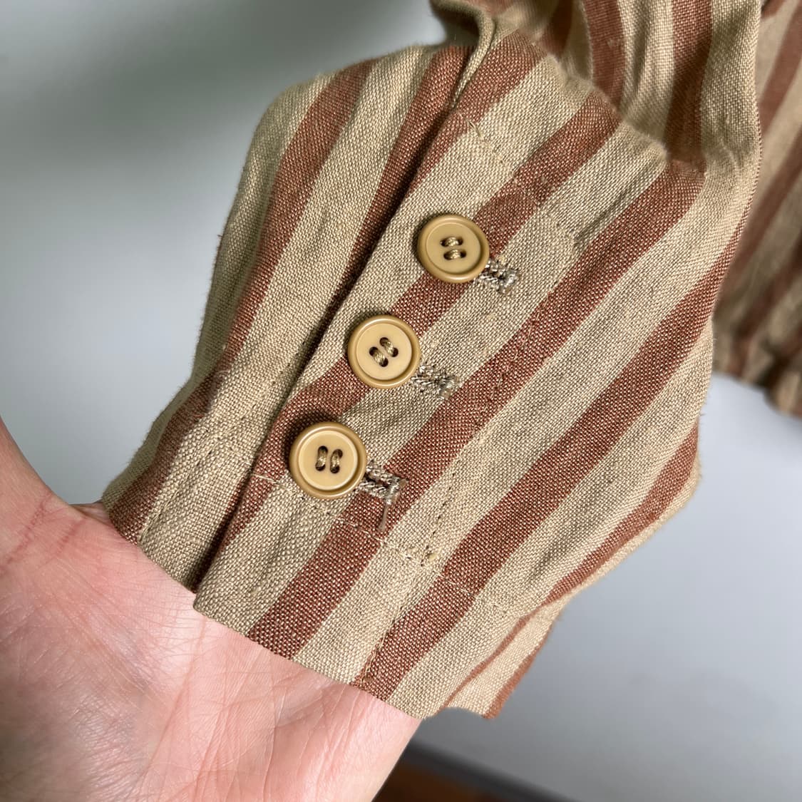 Y's 요지야마모토 린넨 스트라이프 워크 자켓 상품이미지6