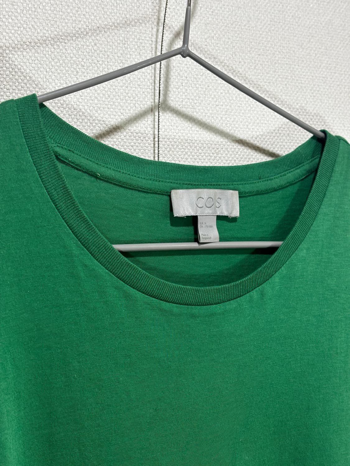 택포/S급) COS 코튼100 그린 반팔 티셔츠  상품이미지4