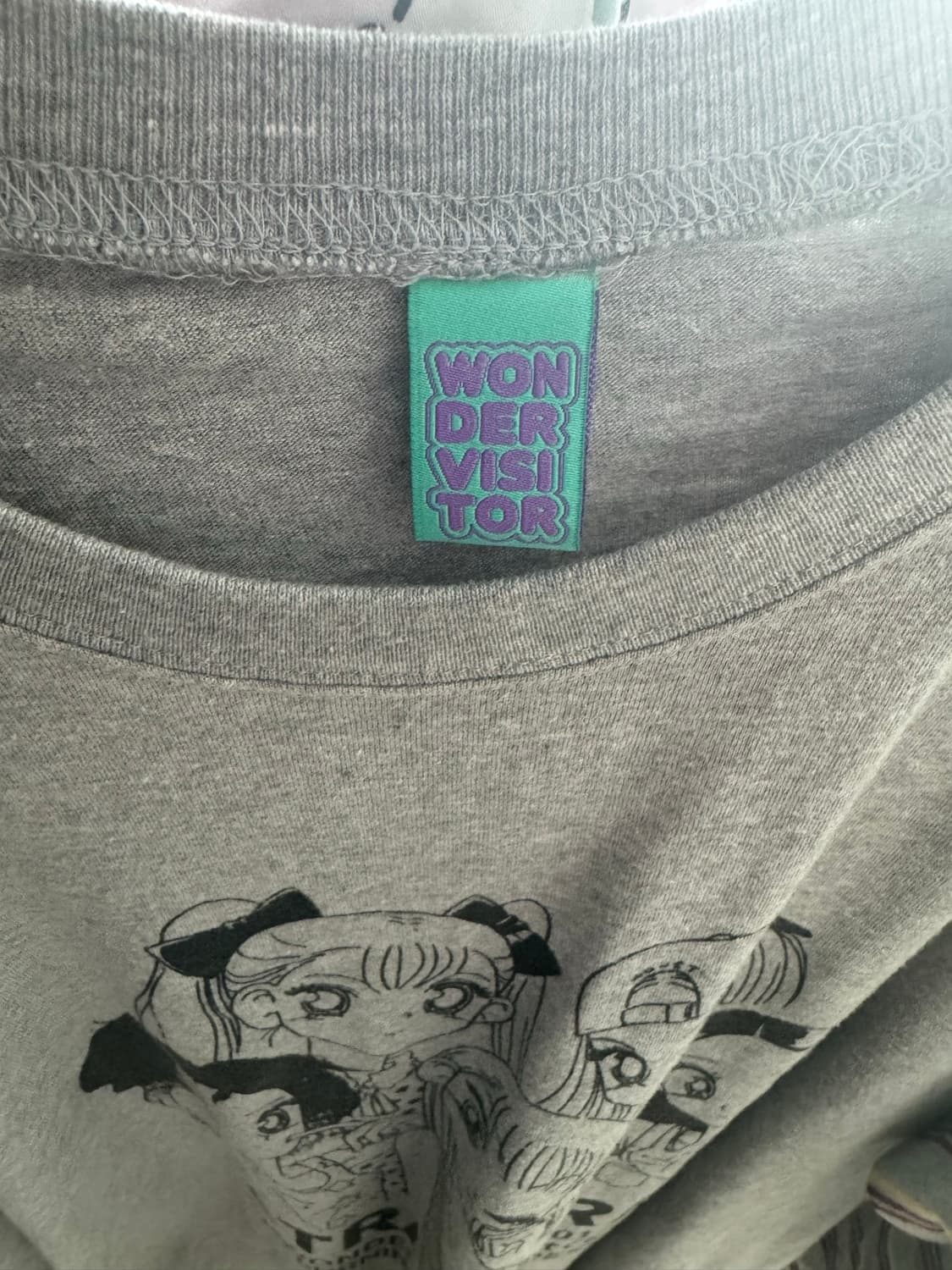 원더비지터 Girls-PEN Raglan LS-T Melange grey 상품이미지2