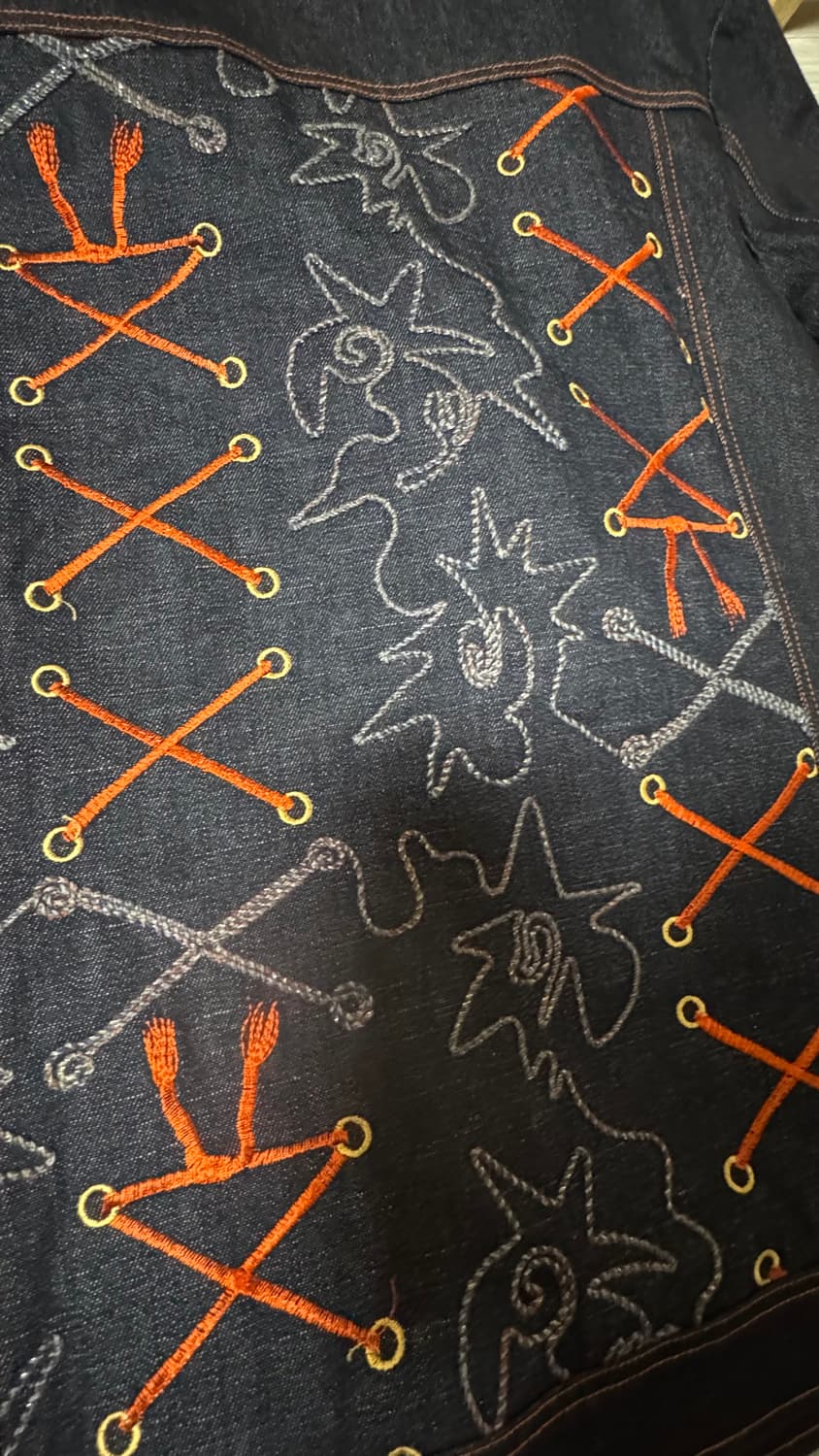 빈티지 자수  데님자켓 판매 상품이미지8