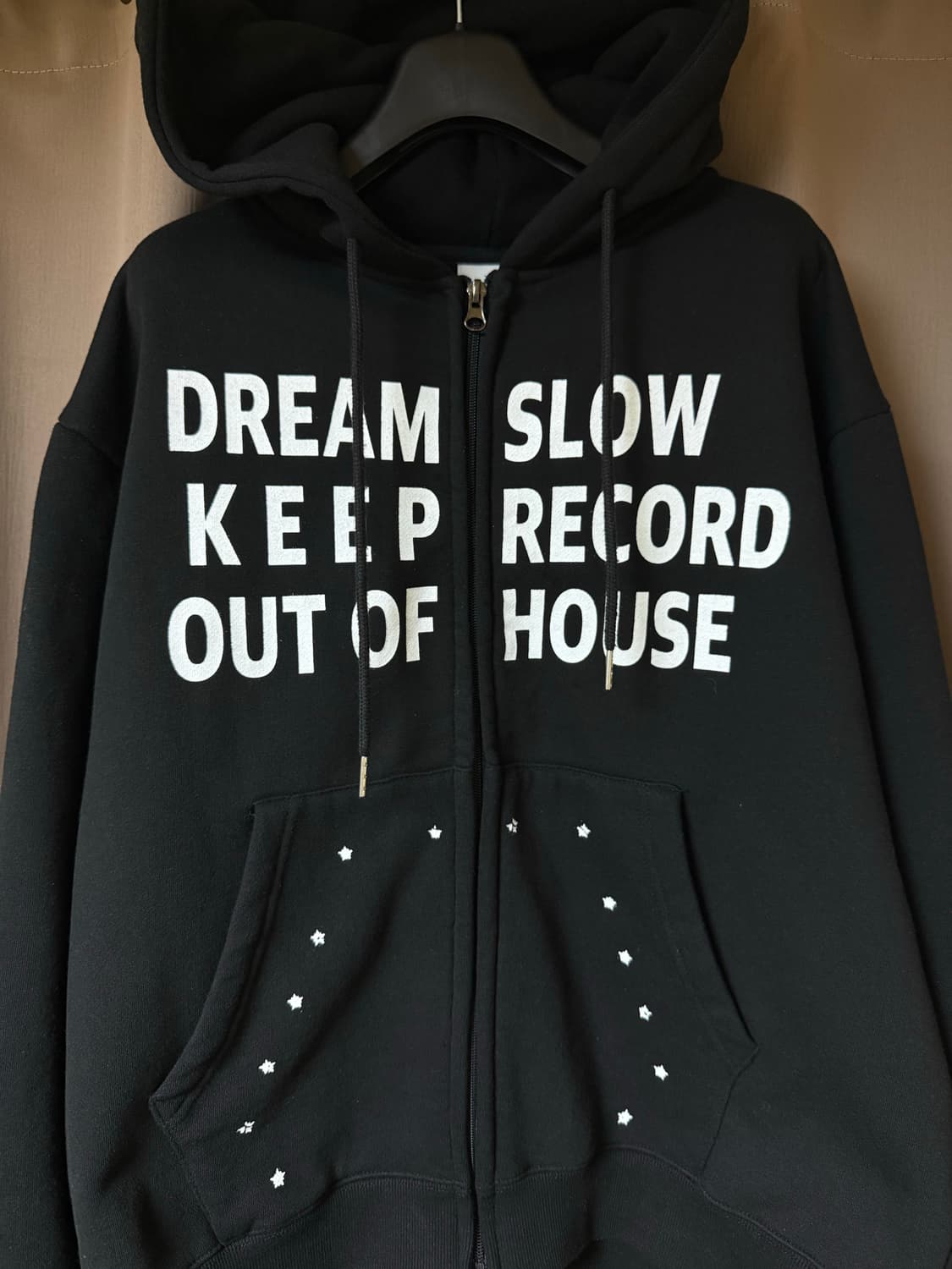 슬로오 레코드 하우스 후드집업 블랙 M 상품이미지7