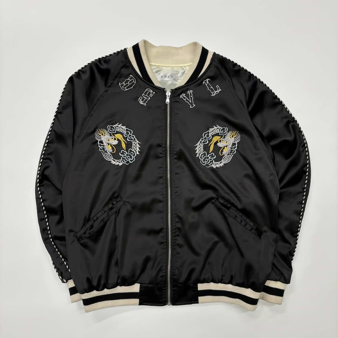 빈티지 자수 스카잔 윈드브레이커 자켓(L) 상품이미지2