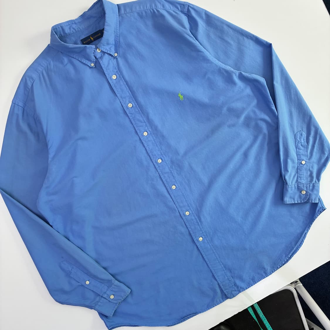 Polo  폴로 랄프로렌 자수 블루 코튼 오버셔츠 상품이미지2