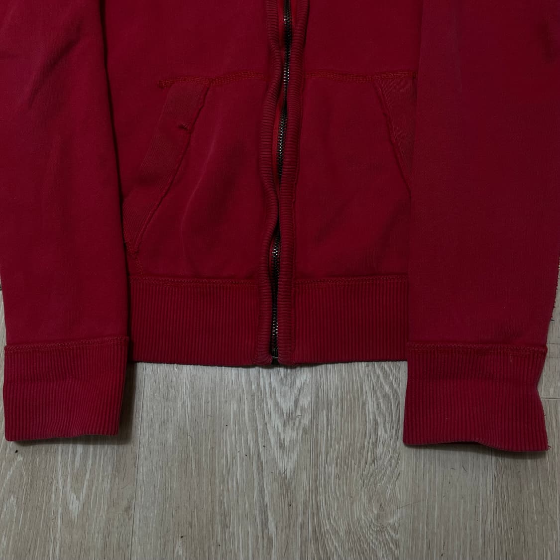 아베크롬비 레드 FITCH 로고 후드 집업 M/95 상품이미지6