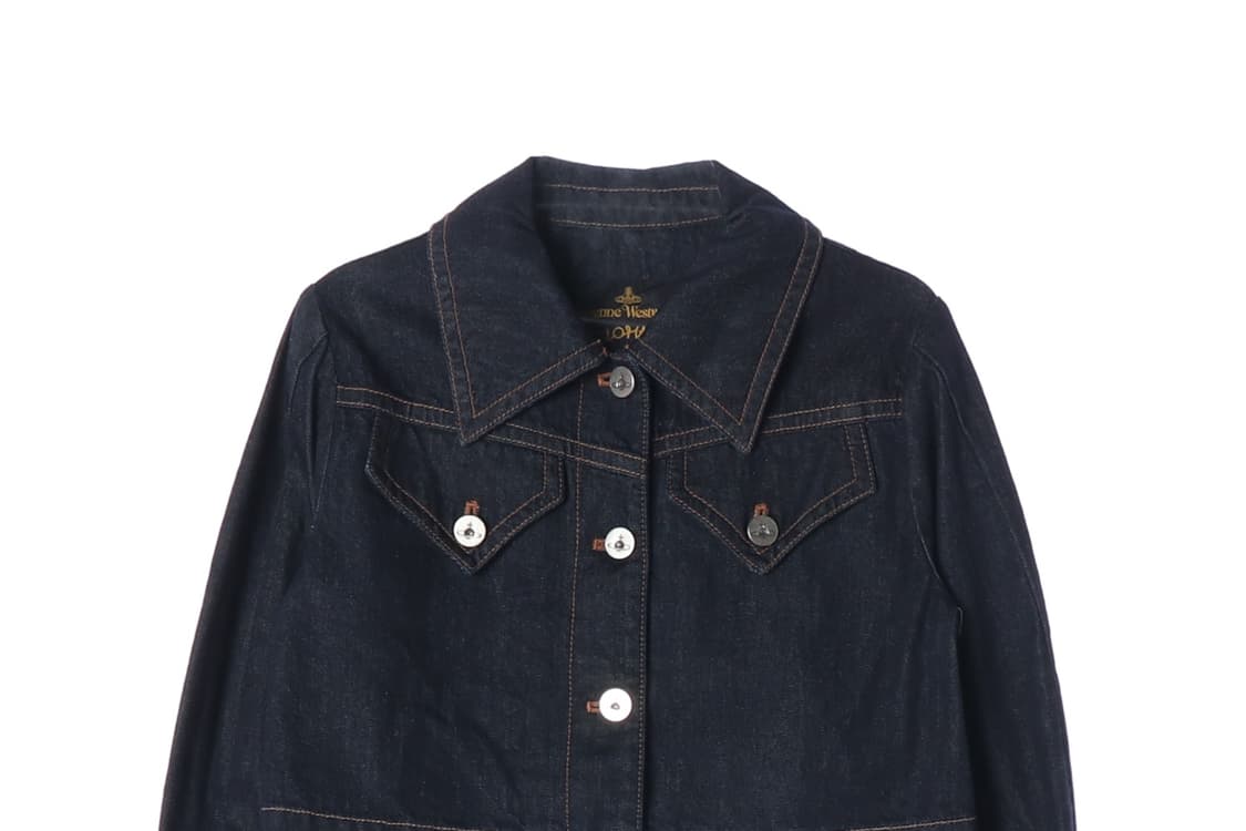 (새상품)[S]비비안 웨스트우드 진청 크롭 청자켓 데님재킷
 상품이미지2