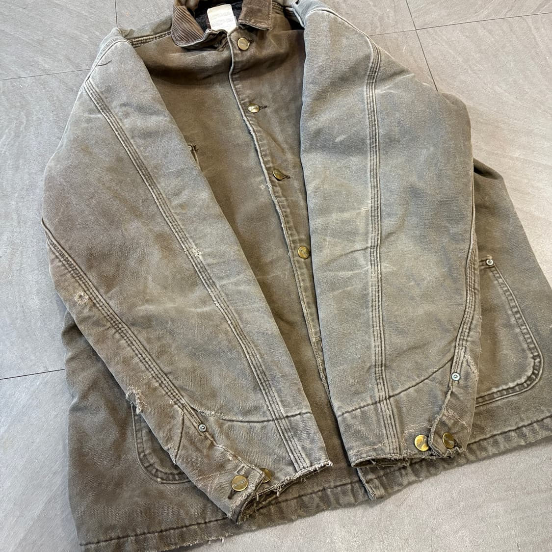 칼하트 정품 C02 브라운 덕 초어 자켓  상품이미지8