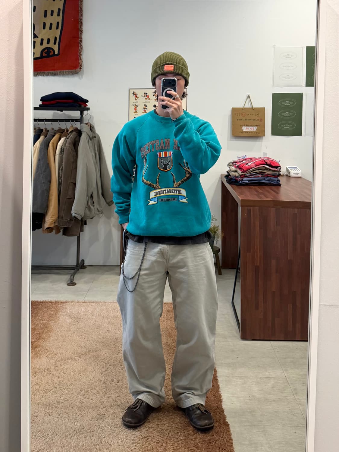 80s Fruit Of The Loom BUCK MASTERS 스웻셔츠 상품이미지2