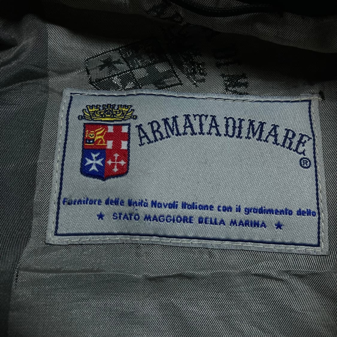 아르마타 디 마레 스몰 로고 네이비 모직 워크 자켓 상품이미지3