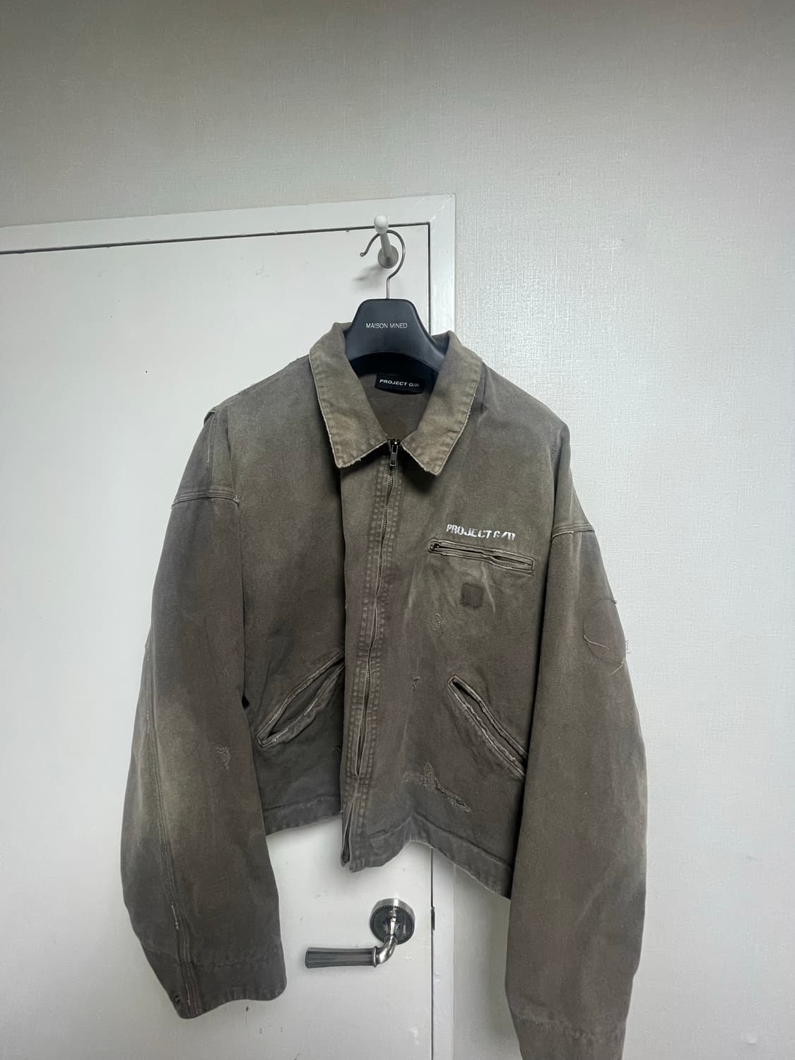 프로젝트gr 디스트레스드 캔버스 워크 자켓 3사이즈 상품이미지2