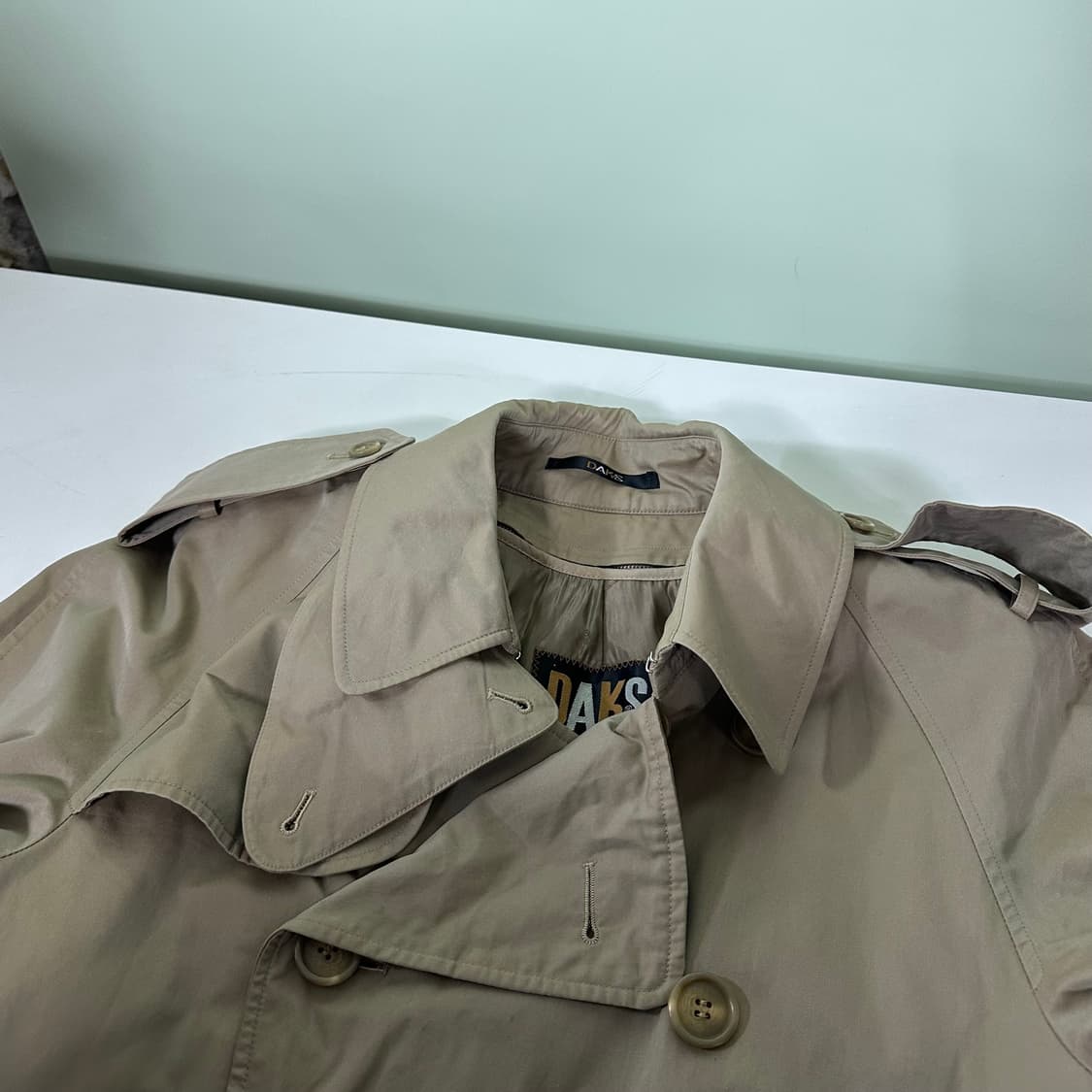 M 닥스 베이지 나그랑 롱 더블 트렌치코트 상품이미지4