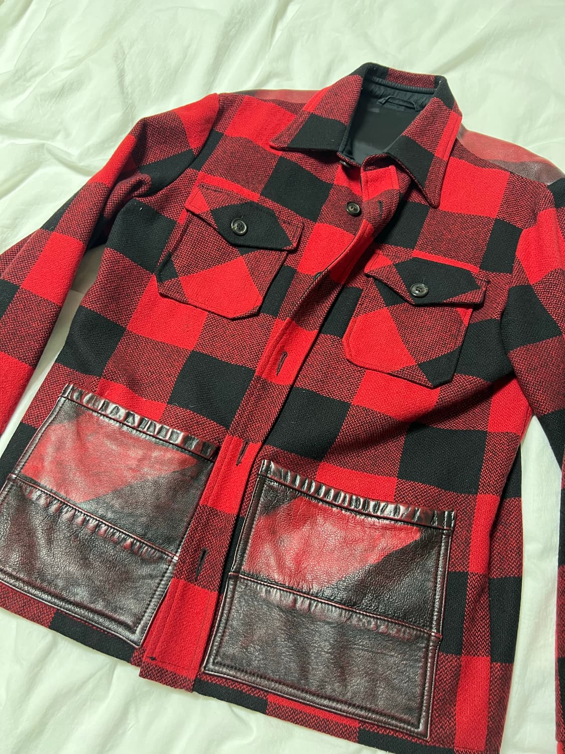 마르지엘라 버팔로 패턴 셔츠형 자켓 입니다. 상품이미지2