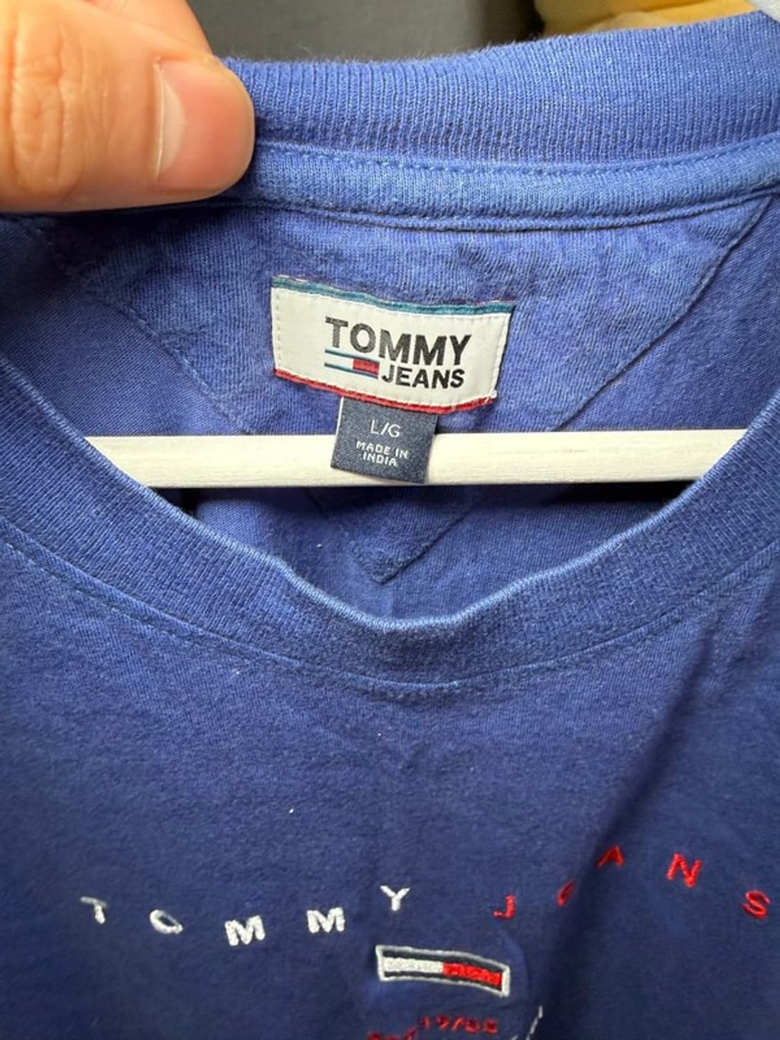 TOMMY JEANS 타미진스 프린팅 반팔 티 블루 L/G 상품이미지8