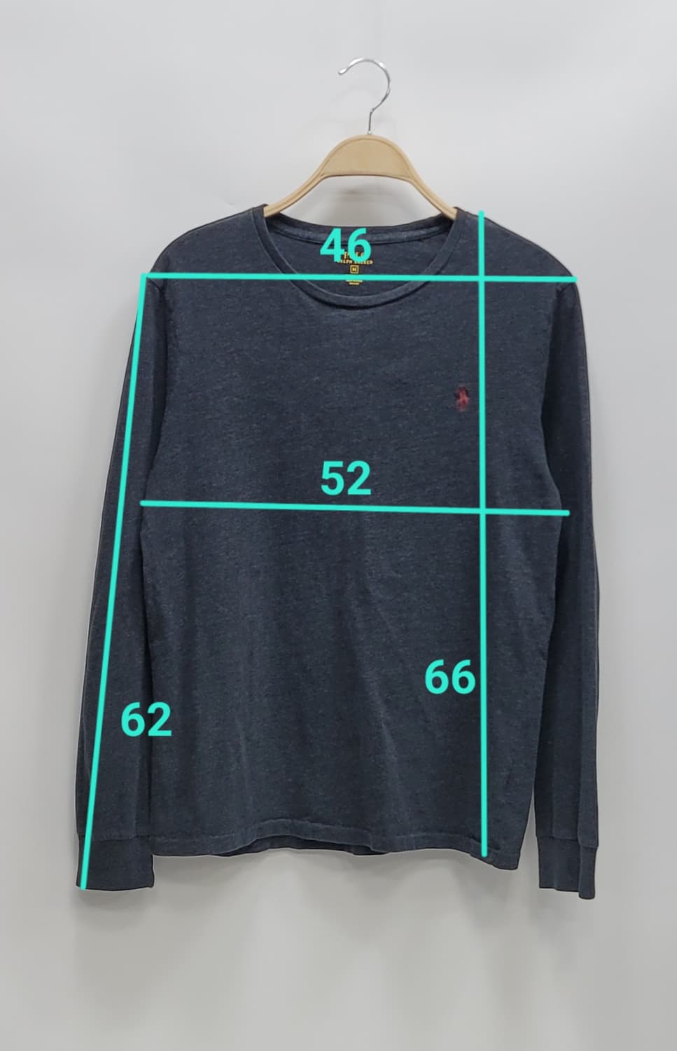 POLO 폴로 랄프로렌 레드 포니 커스텀핏 티셔츠  / 남 M 차콜
 상품이미지10