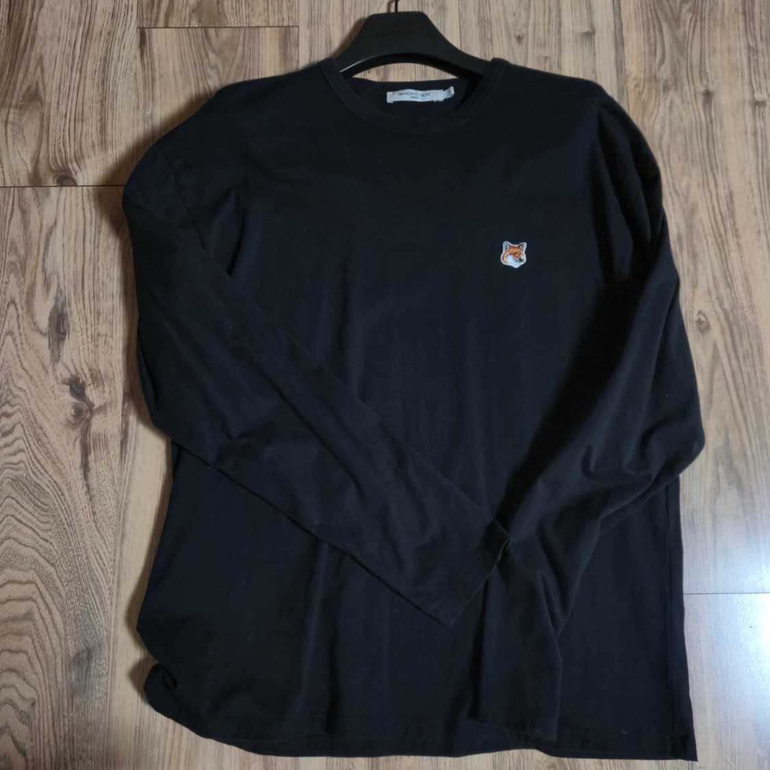 메종키츠네 폭스헤드 블랙 롱슬리브 L 상품이미지1