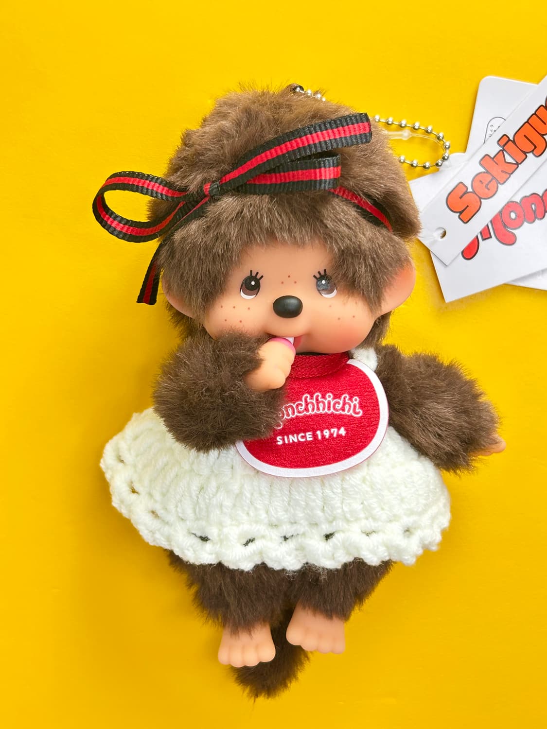 (22)정품몬치치-💛❤️화이트 니트원피스 상품이미지2