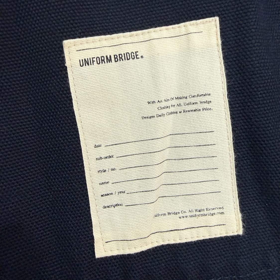 (M)유니폼 브릿지 3피스 코튼 자켓(네이비) 상품이미지4