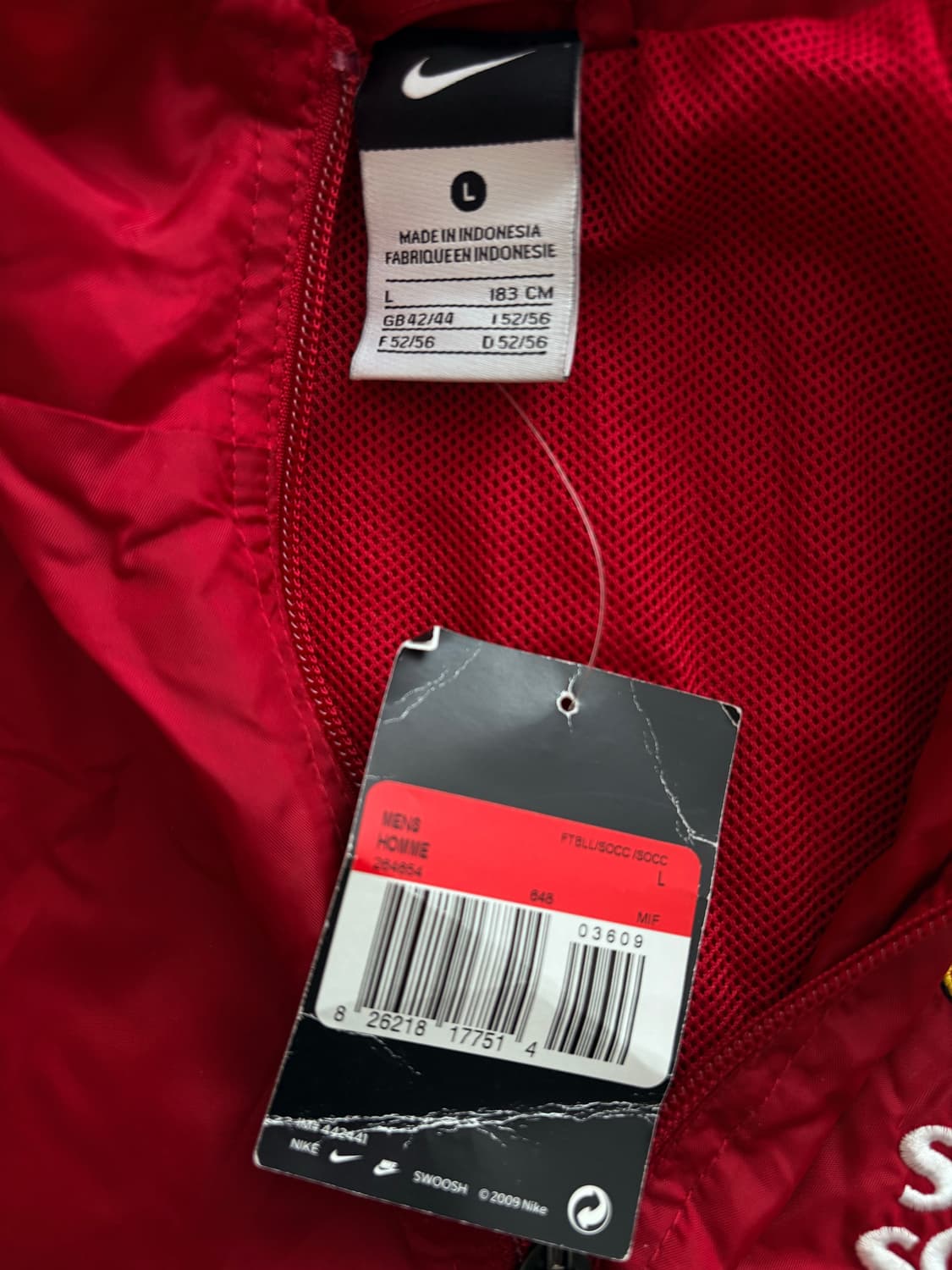 맨체스터 유나이티드/맨유 져지 바람막이 자켓, 사이즈 L 상품이미지4