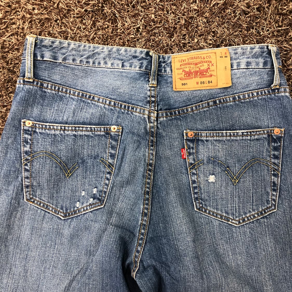 리바이스 501 워싱 데님 팬츠 상품이미지5