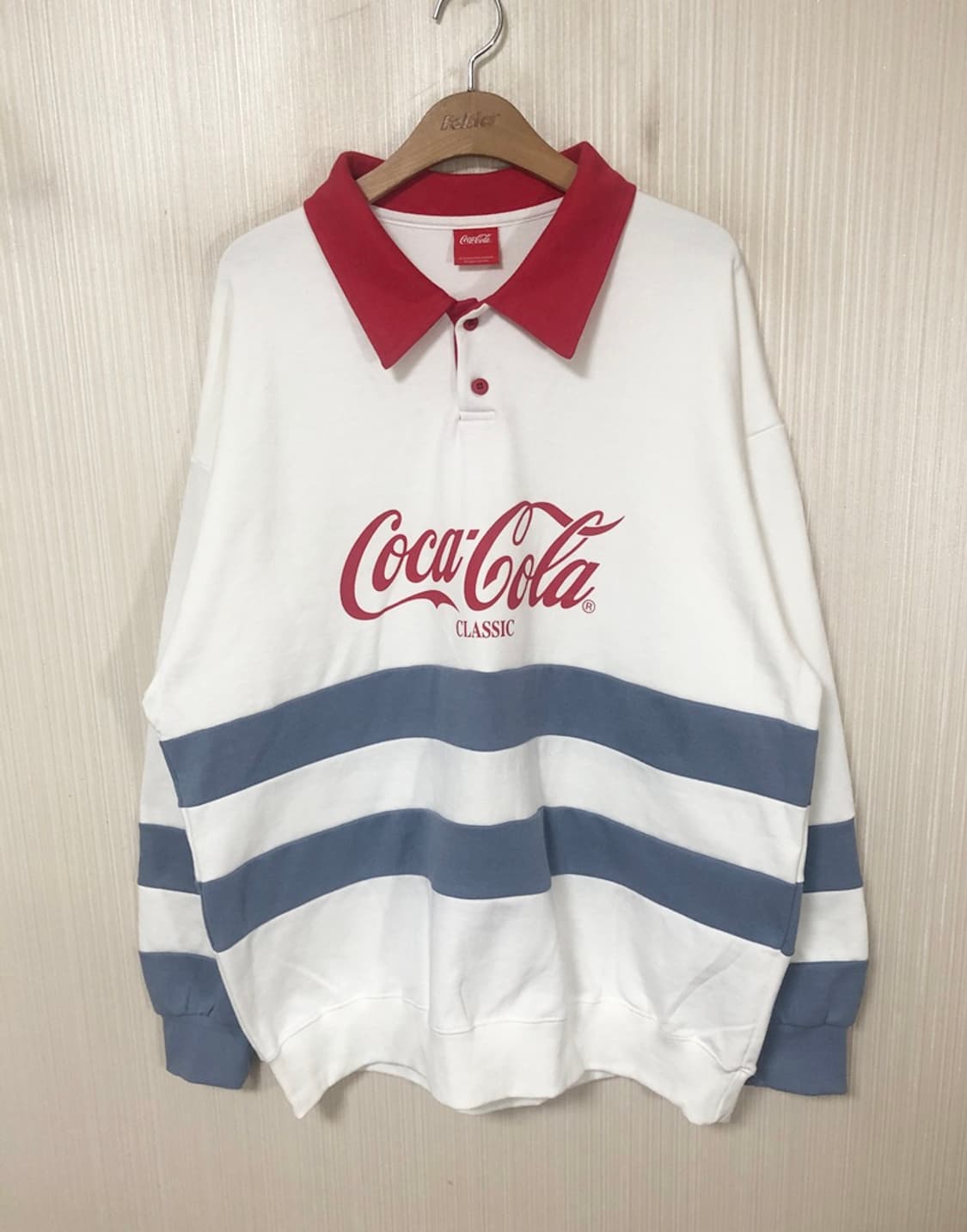 클래식 카라 코카콜라(Coca-Cola) 스웨트셔츠 2XL-3XL 상품이미지2