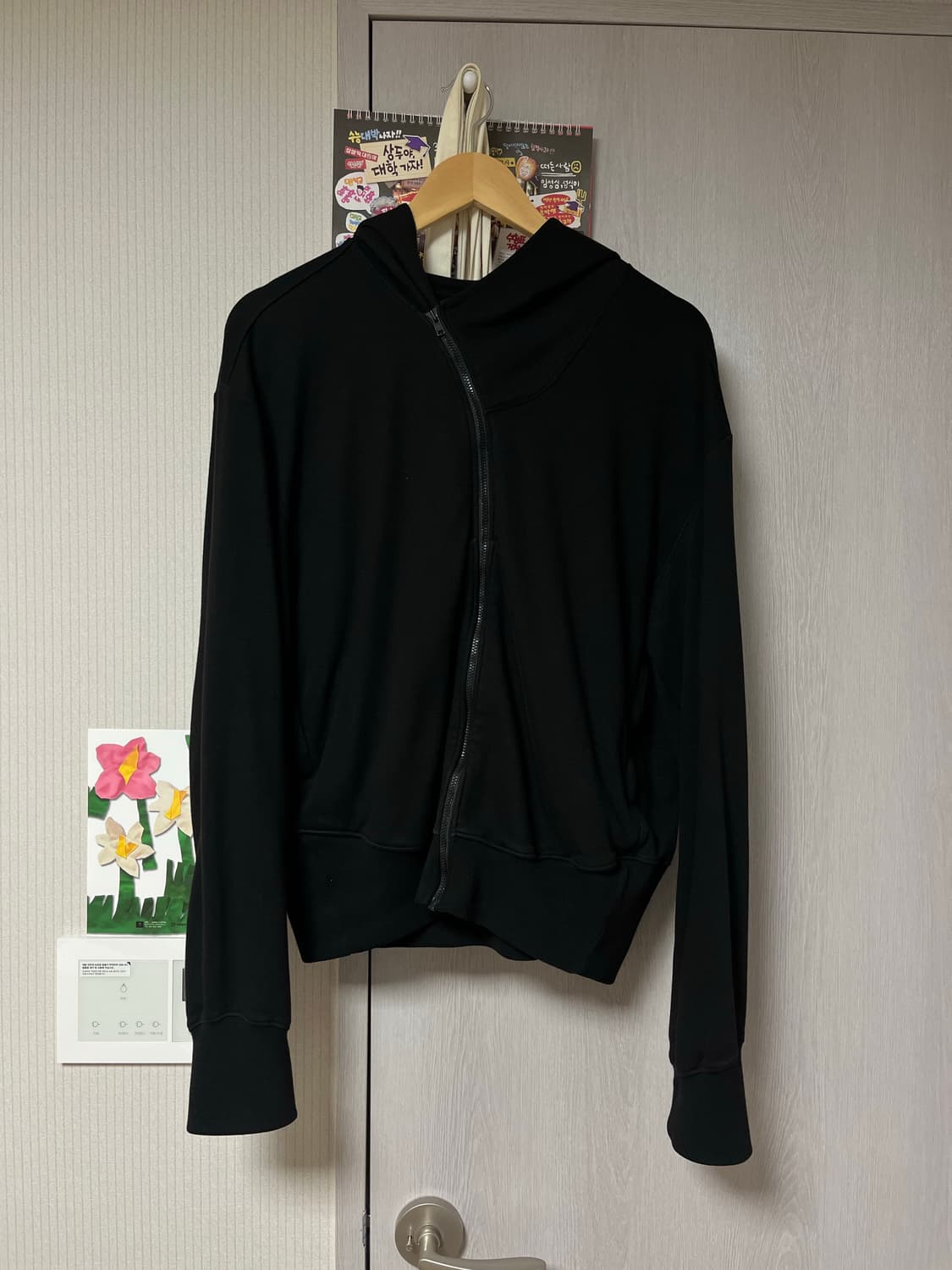 GARMENT DYED CURVED HOODED ZIP JACKET 상품이미지2