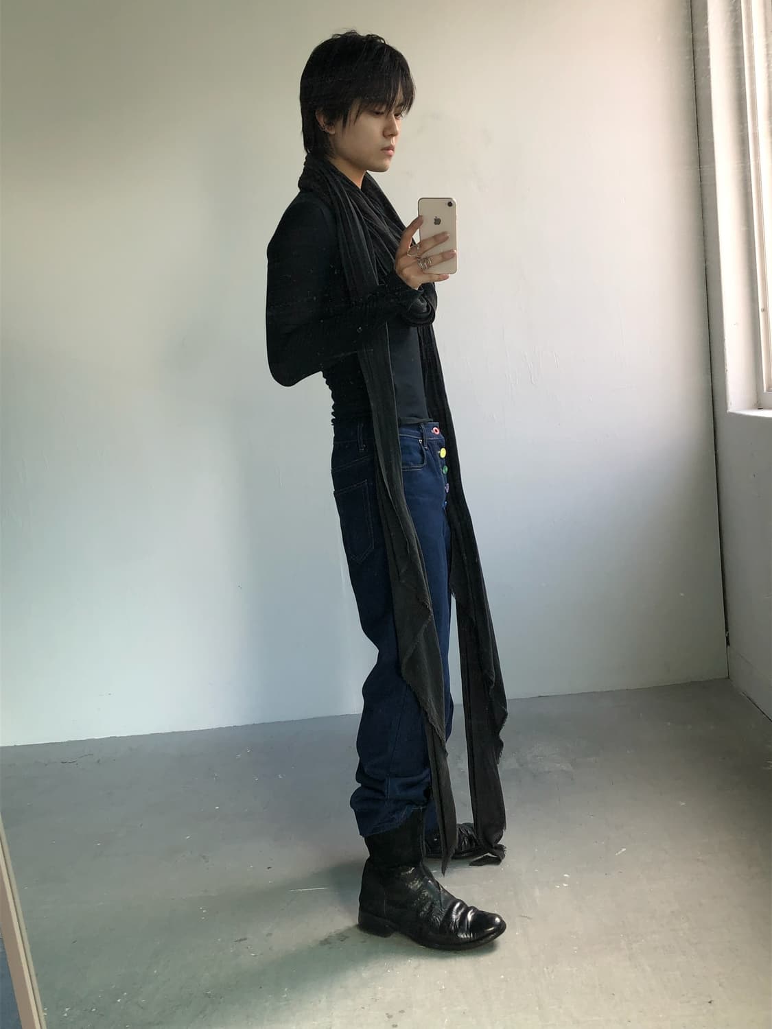 준태킴 아티저널 멀티 컬러 버튼 데님  상품이미지4